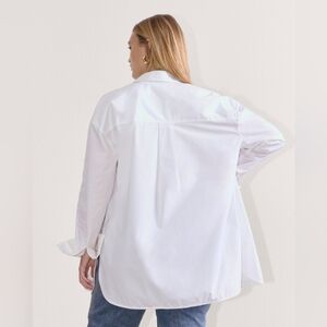 Everlane Shirt Womens White Button Oversized Poplin Boyfriend Supima